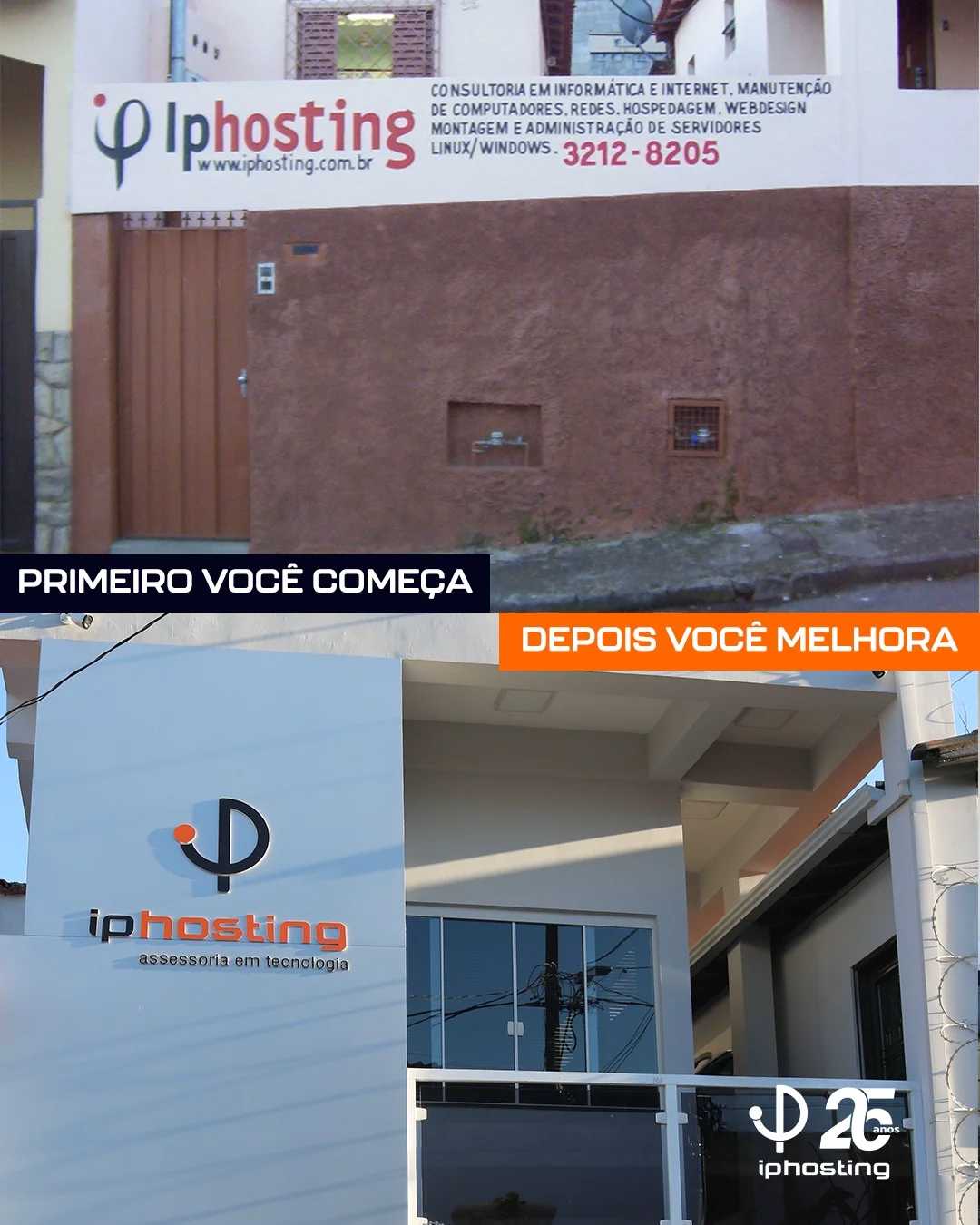 Equipe ipHosting trabalhando no escritório em Varginha